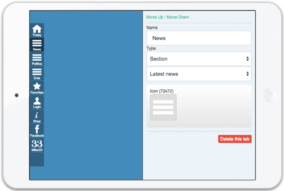 Customise app anytime
