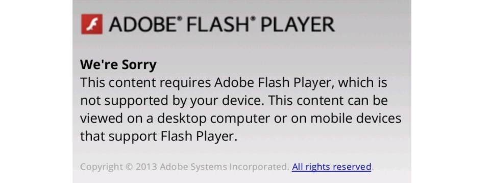 Flash is dead