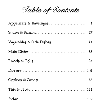 OASYS automated table of contents