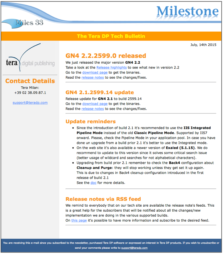 Miles 33 releases V2.2 of GN4 CMS