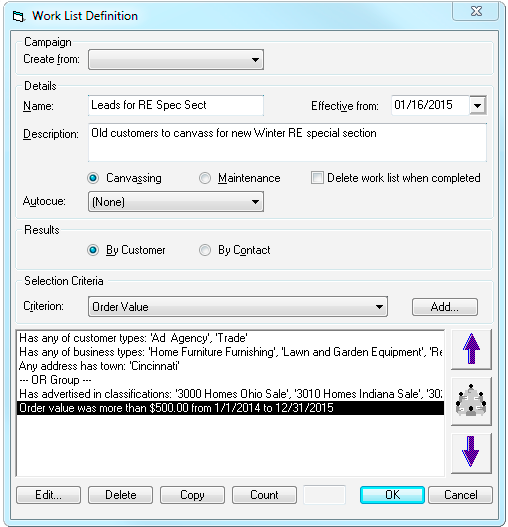Worklist Creation in FutureProof
